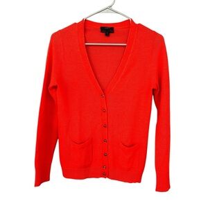 J. Crew Alpaca Wool Sweater Cardigan - Red - Size Small